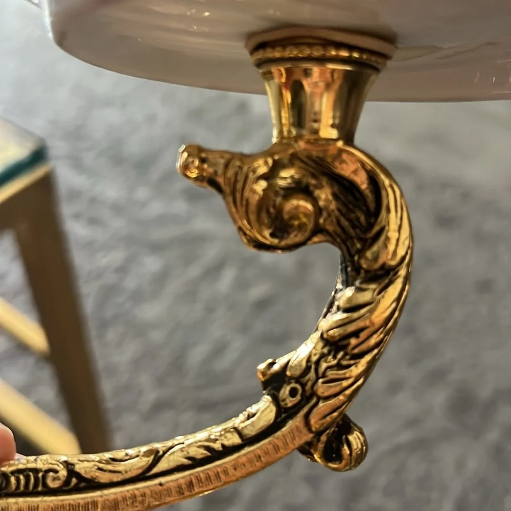 VINTAGE 24K GOLD FILIGREE VANITY CANDLEHOLDER'S SET 